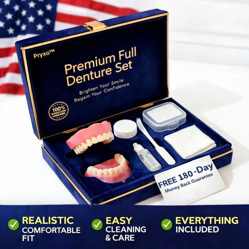 70% OFF! ⏰Pryxo™ Medical Full Denture with Strong Suctiond🦷Obtain American Dental Association (ADA) Certification