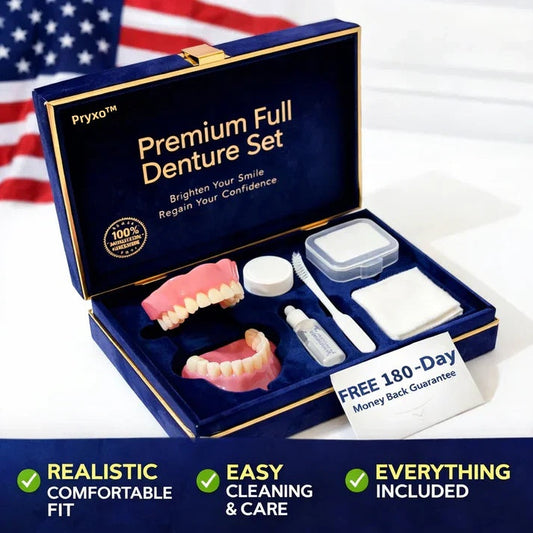 70% OFF! ⏰Pryxo™ Medical Full Denture with Strong Suctiond🦷Obtain American Dental Association (ADA) Certification
