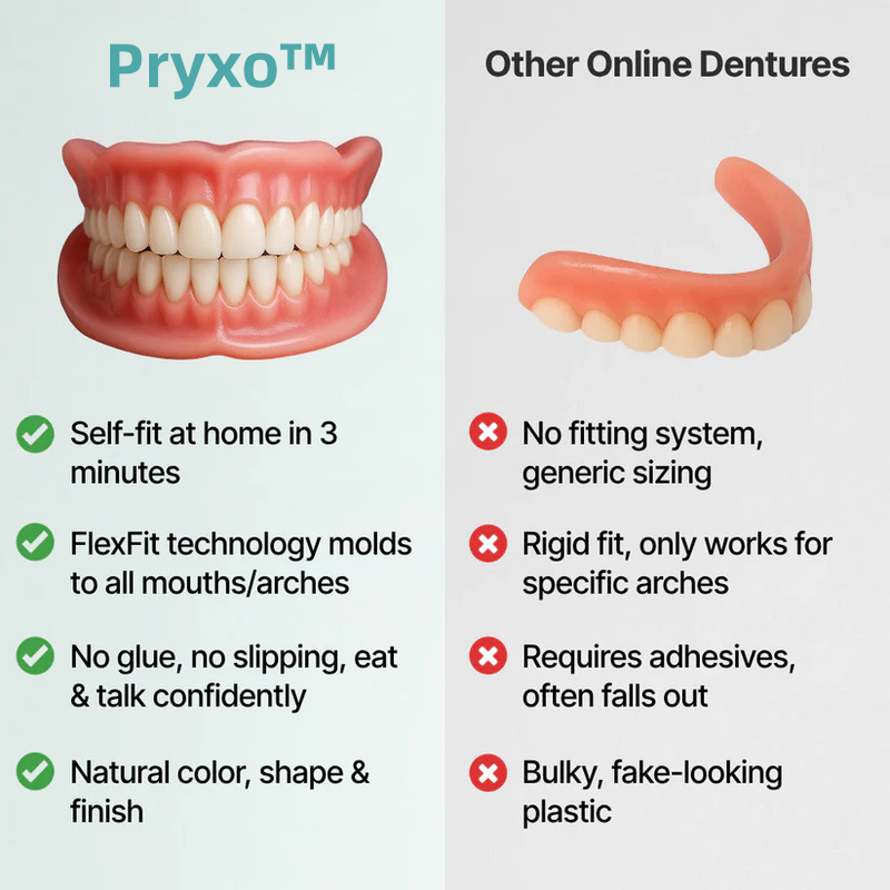 Ends Today: 70% OFF! Pryxo™? Custom-Fit Full Functional DenturesMake you more confident